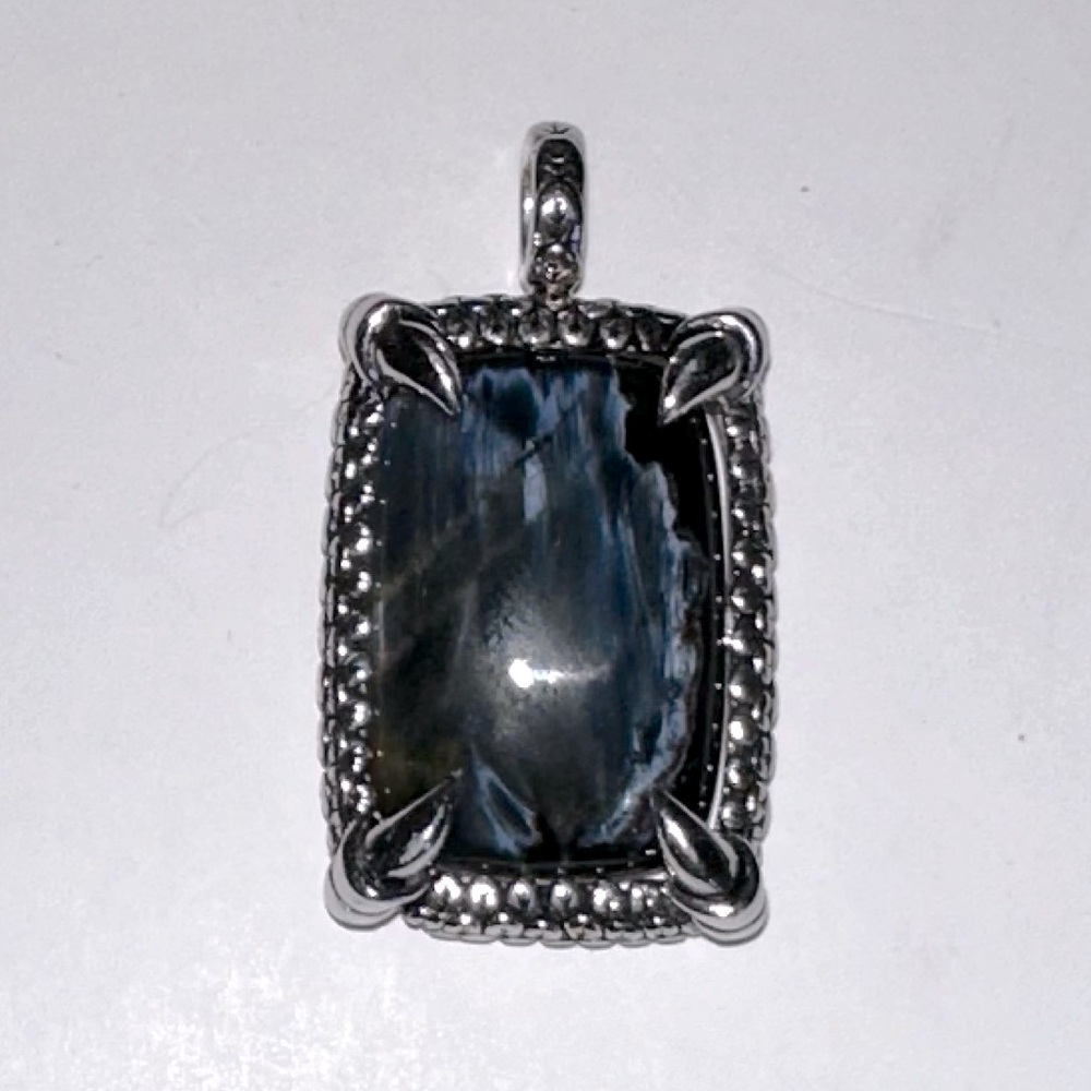 Effy Men's Sterling Silver Pietersite Dog Tag Pendant